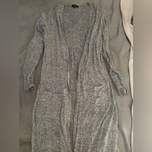 Grey Long Sleeve Cardigan